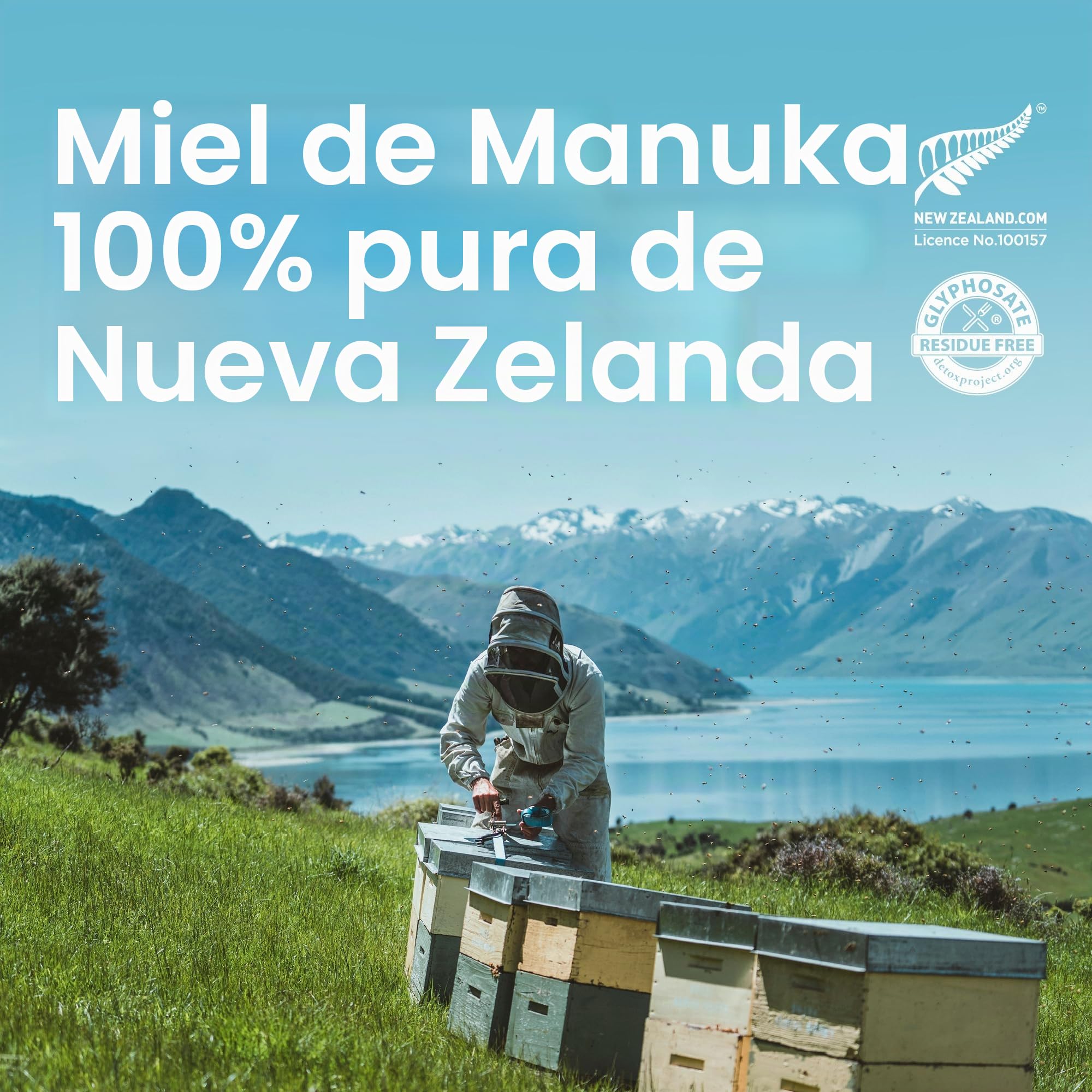 New Zealand Honey Co. Miel de Manuka MGO 400+ – Cruda y Monofloral, Analizada en Laboratorio Independiente – Origen Nueva Zelanda, Trazable QR – 500g