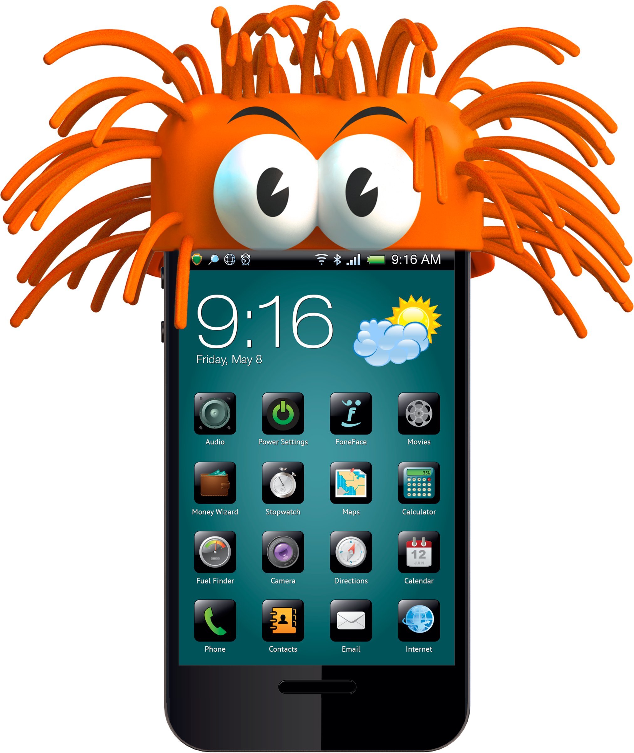 CRASHTON Orange Phone Topper - Skin - Retail Packaging - Orange