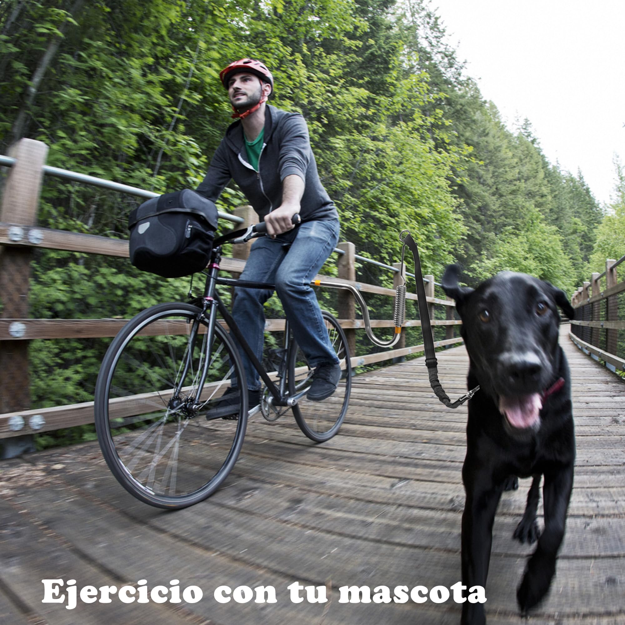 Correa de Bicicleta Resistente para Perro, Manos Libres, para Montar en Bicicleta | Soporte para perros de bicicleta para viajes seguros