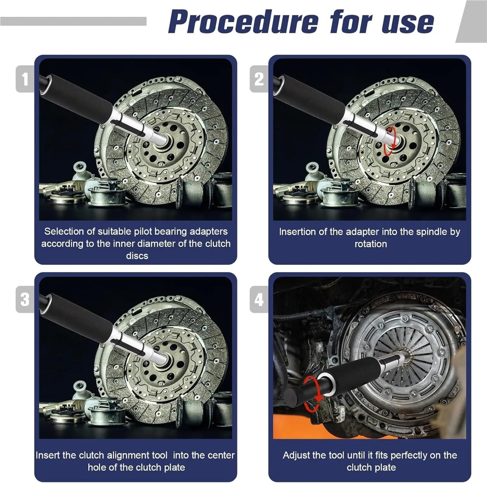 Allineamento Frizione Strumento Calibrazione Frizione Auto 11 Pezzi Set Allineamento Universale Con Cuscinetto Mano Volano Sostitutivo Della Trasmissione Correttore Pilota