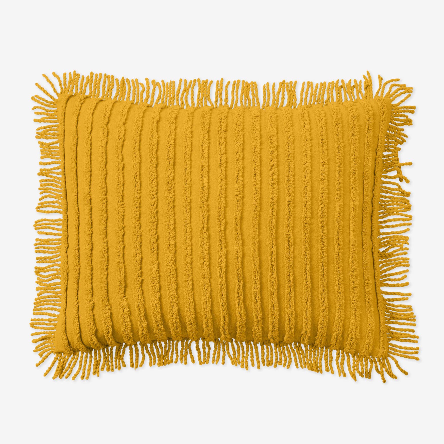 BrylaneHomeChenille Sham Pillow - Standard, Yellow