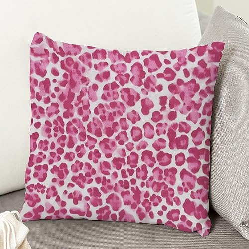 Miniatura 4 de Fundas de cojín con estampado de guepardo rosa intenso, estampado de animales fucsia, leopardo, decoración del hogar, funda de cojín decorativa de