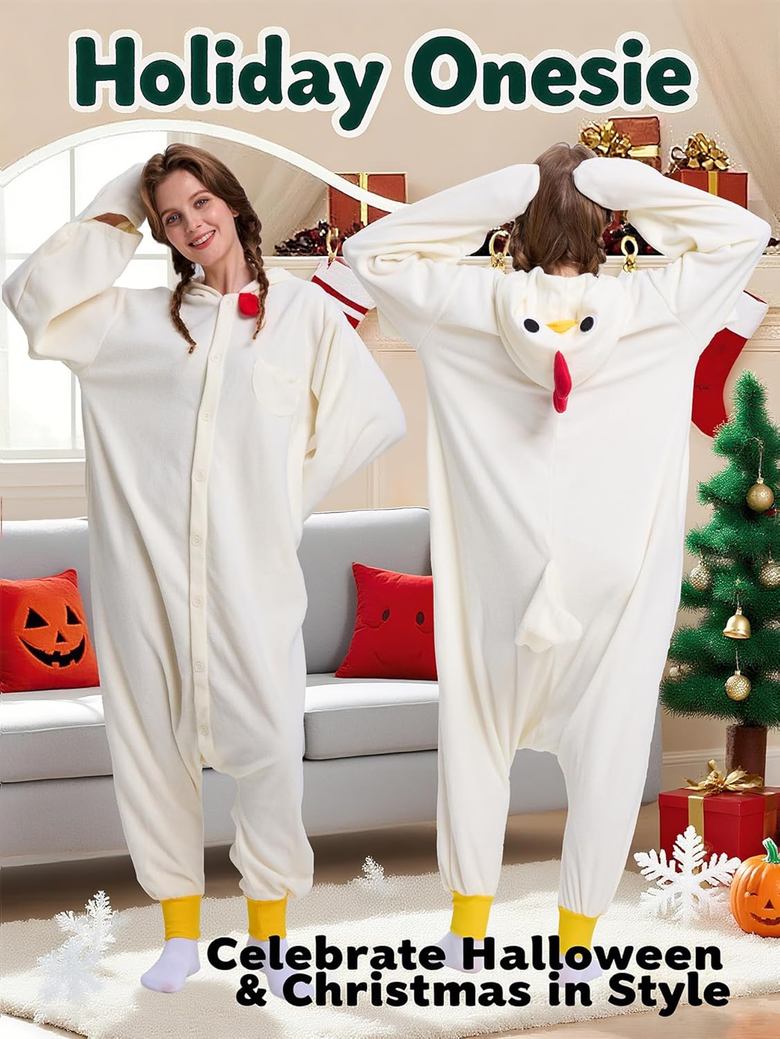 Animal Onesie Pajamas for Adults Halloween costumes Cosplay Homewear Sleepwear Cosplay Parties - Image 4