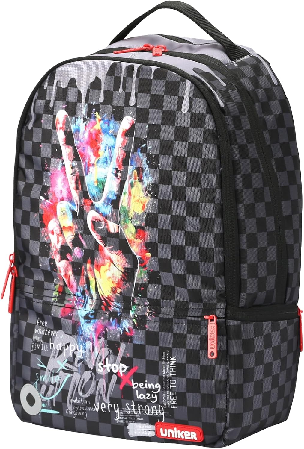 UNIKER Graffiti Backpack, Designer Laptop Backpack for 15.6 Inch Work,Water Resistant Backpack Computer Bag, Freedom - Image 5