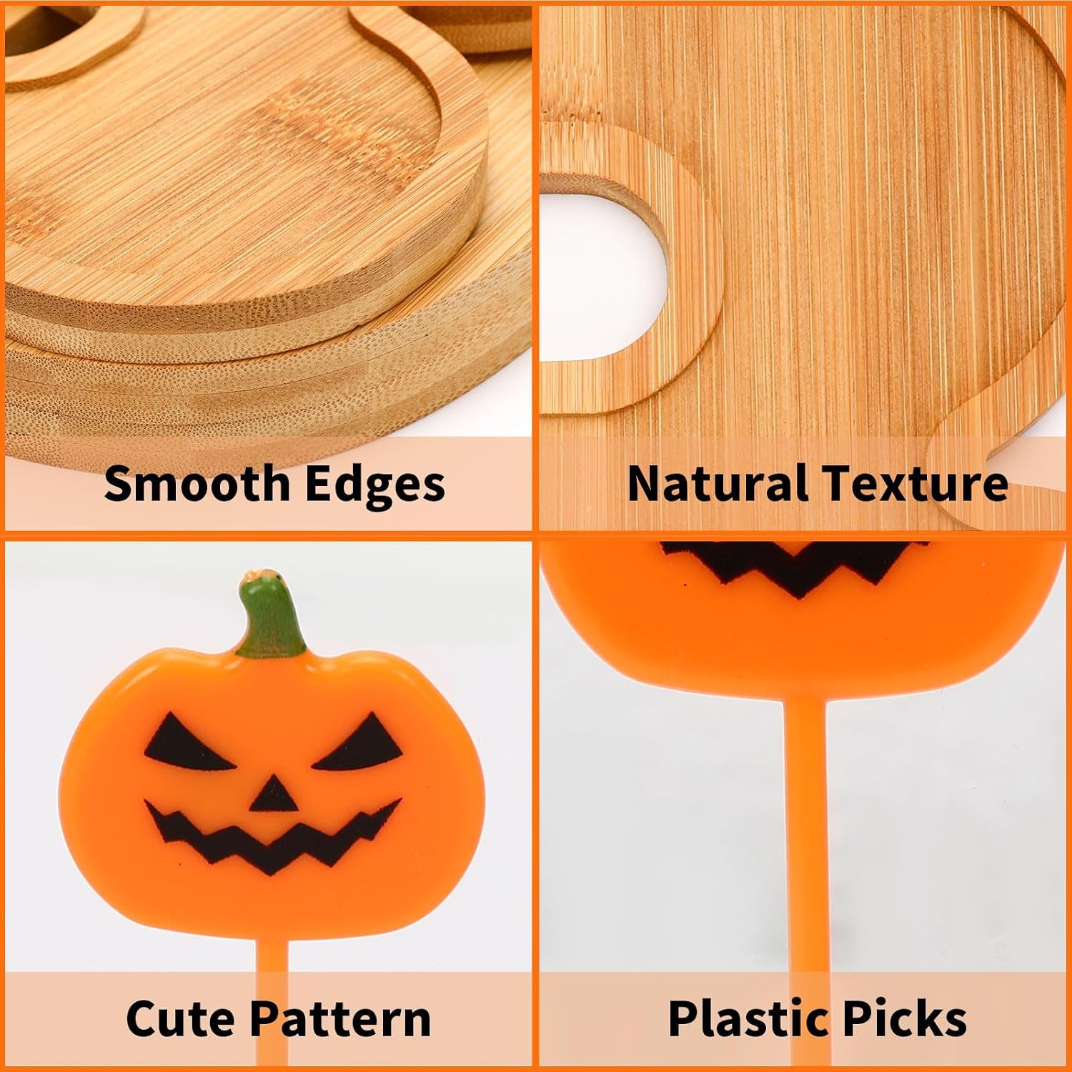 AUGSUN 53Pcs Halloween Charcuterie Board Set, 3 BOO Halloween Cheese Board