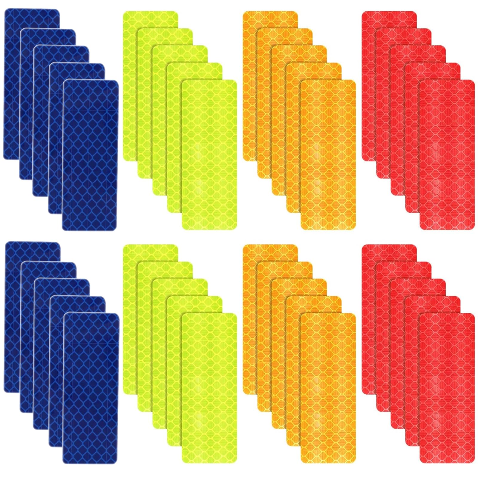 Zytiqt 40 Pcs Reflector Tape, High Visibility Reflective Stickers for Bike and Car, Waterproof Safety Warning Stickers for Night Driving, Reflector for Vehicle Motorcycle Bicycle,Radium Tape-image-3