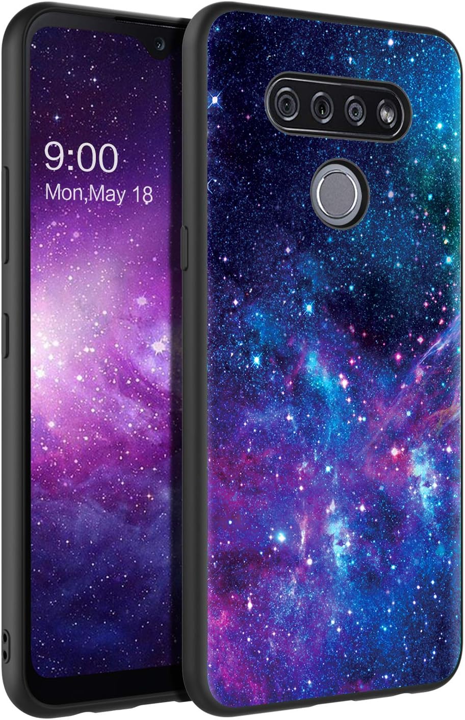 BENTOBEN Compatible with LG K51 Case, LG Reflect Case, LG Q51 Case, Slim Fit Glow in The Dark Soft Flexible Bumper Protective Shockproof Phone Cases Cover for LG K51 / Q51 (2020), Nebula/Galaxy