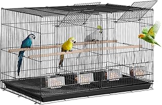 VEVOR 30-inch Flight Bird Cage, Stackable Divided Small Parakeet Cage for Parakeets