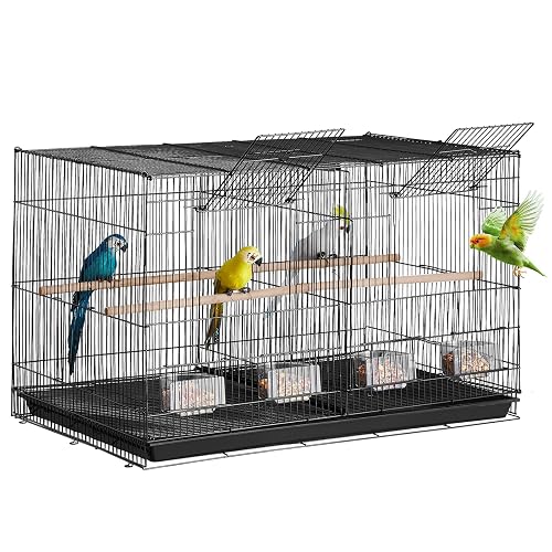 VEVOR Jaula para Pájaros de 760 x 465 x 465 mm, Jaula para Periquitos Pequeños con Divisor