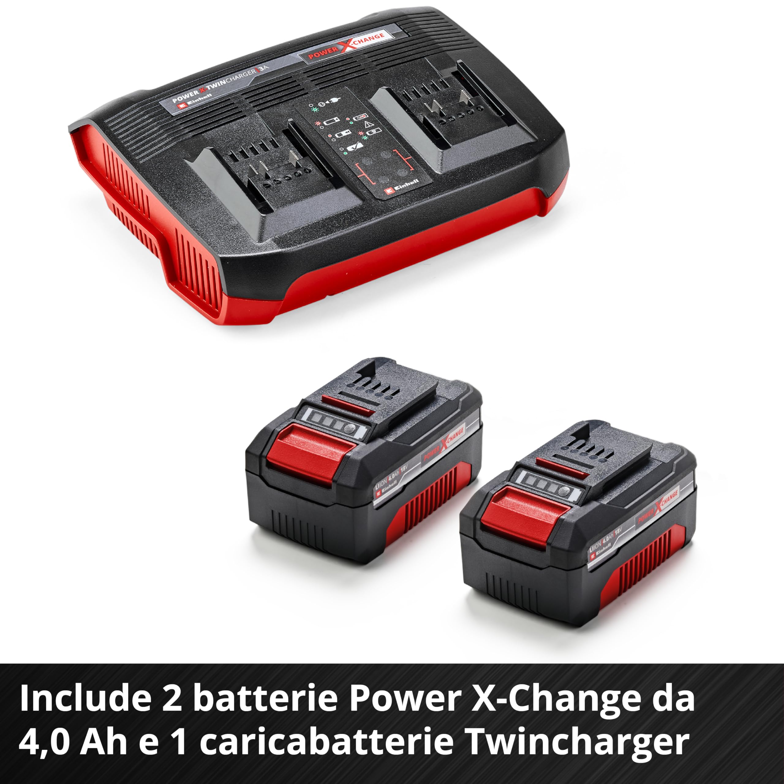 Einhell Professional Tagliaerba a batteria RASARRO 36/40 Kit Power X-Change (36 V, largh. di taglio 40 cm, fino a 500 m², Brushless, 50 l, alt. di taglio 25-75 mm, incl. 2x4,0 Ah + 1x Twincharger)