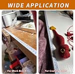 2-Pack Steel Self-Adhesive Measuring Tape, Imperial & Metric Stick-on Ruler, Left to Right and Right to Left Reading Tape Measure for Woodworking, Workbench, Table Saw, Drafting Table, 200cm/78Inch