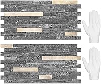 Vista 13 de STICKGOO 20 Hojas de Azulejos Despegables y Adhesivos para Salpicadero, Azulejos Adhesivos para Salpicadero de Cocina y Baño, Aspecto de Madera