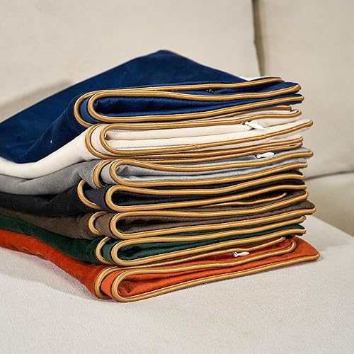 Miniatura 8 de Aeckself Paquete de 2 fundas de almohada cuadradas de terciopelo de lujo, modernas, decorativas, suaves, sólidas, para sofá, dormitorio, automóvil,