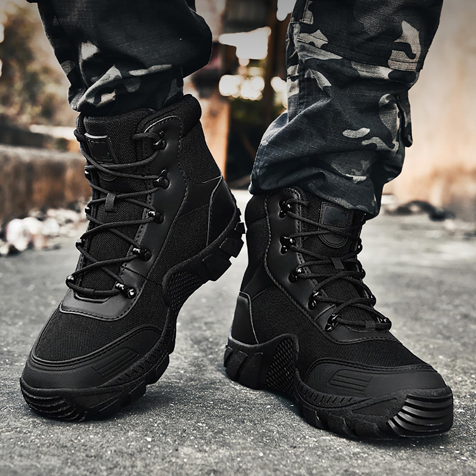 Bottes d'hiver légères à lacets pour homme