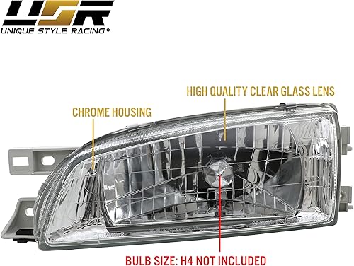 Miniatura 6 de USR DEPO 95-01 Impreza UPGRADE - Juego de montaje de faros delanteros de cristal de repuesto (izquierdo + derecho) compatible con Subaru Impreza