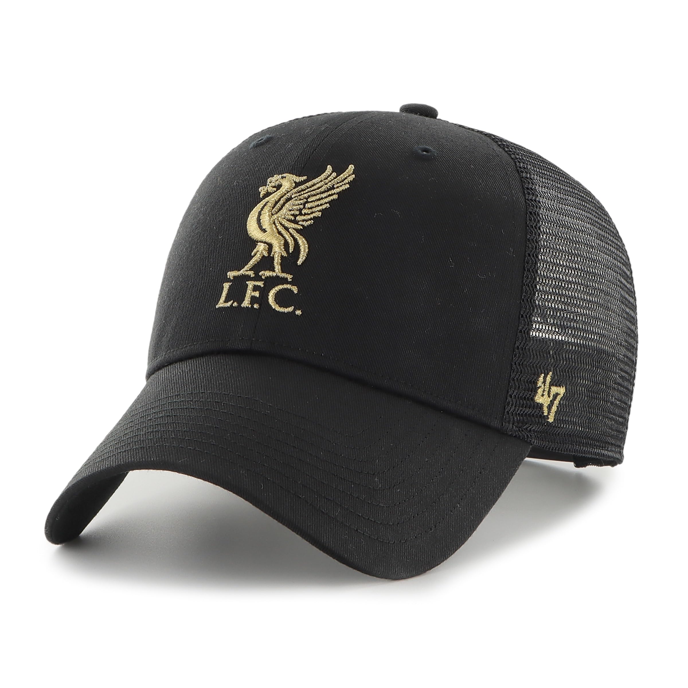 Unisex Cap-Liverpool-Black#32395 47 Fc Liverpool Black Epl Branson Metallic Most Value P. Branson Trucker Cap - One-Size