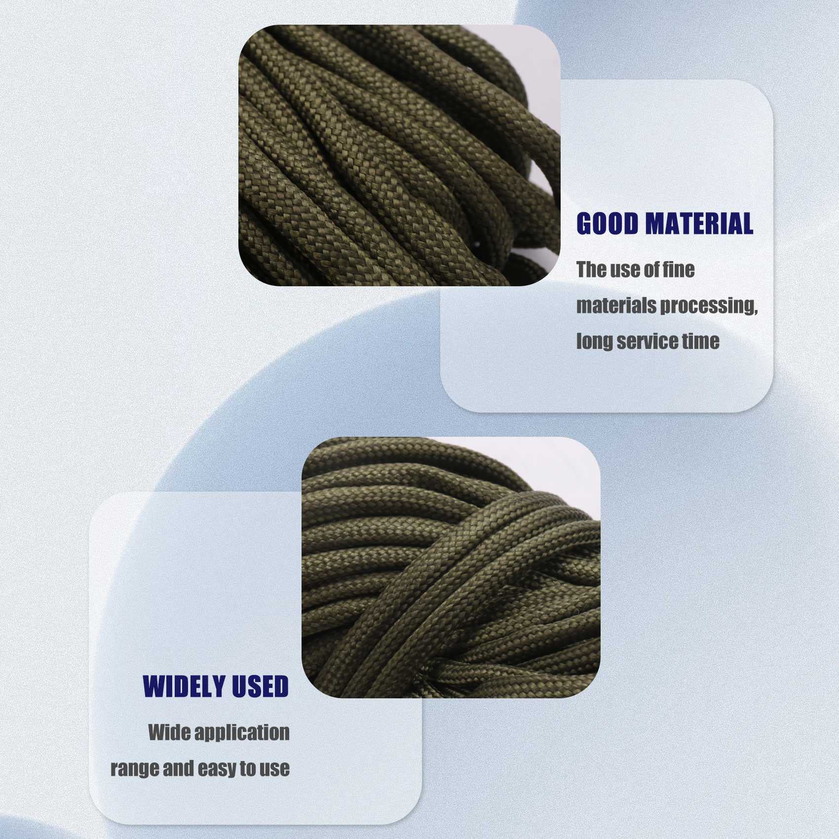 Paracord Militare 15M Corda Resistente Sopravvivenza Verde