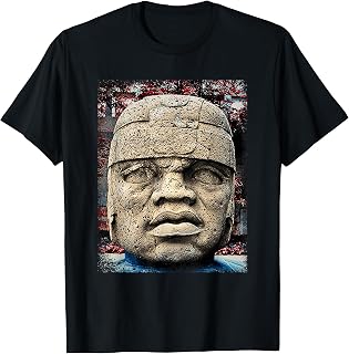 Olmec Colossal Head - Giant Statues Mexico Olmec Head T-Shirt