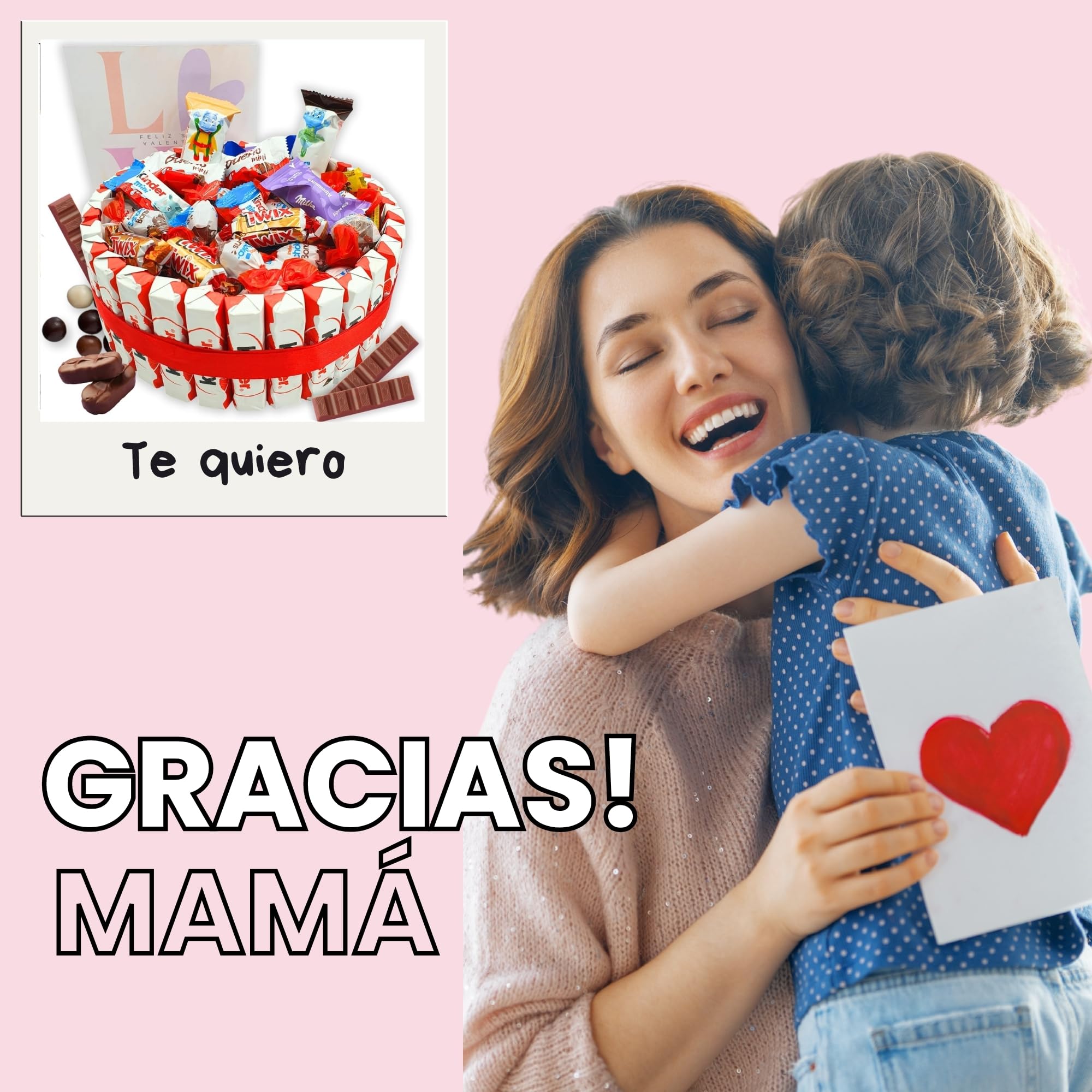 Tarta de Chocolate Kinder 80 Chocolates 20 cm Regalo