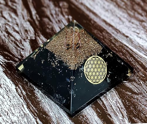 Miniatura 6 de Sawcart Black Tourmaline Crystal Orgone Pyramid Stone Bracelet & Pendant Necklace for Chakra Balancing Reiki Spiritual Immunity Healing Positive