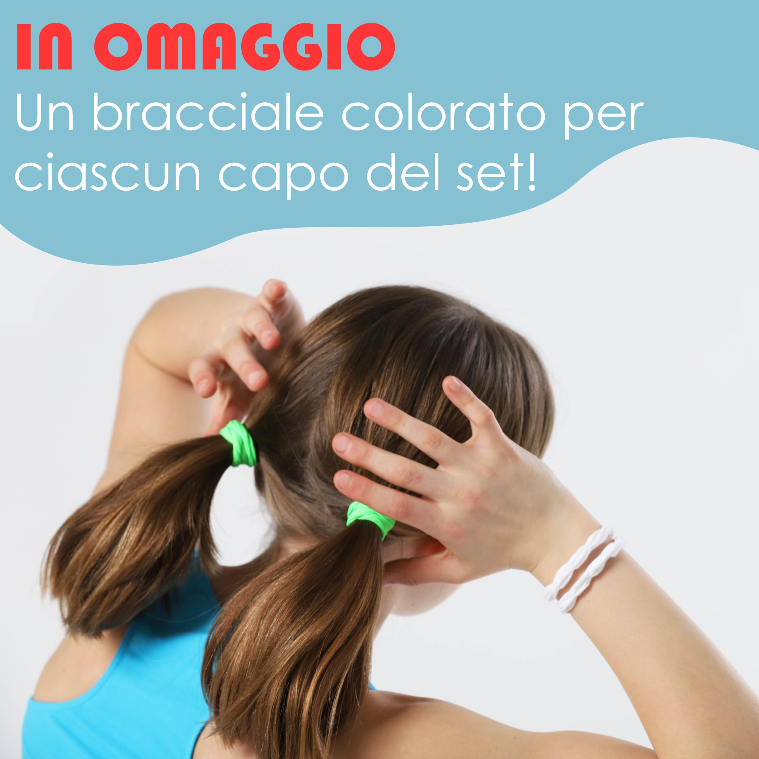 Risalti Top Bambina Olimpionico Microfibra 3 pz - Top Ragazza Senza Cuciture, Top Sportivo Bambina, Reggiseno Ragazza Sportivo, Seamless, Bracciali in Omaggio - Made in Italy