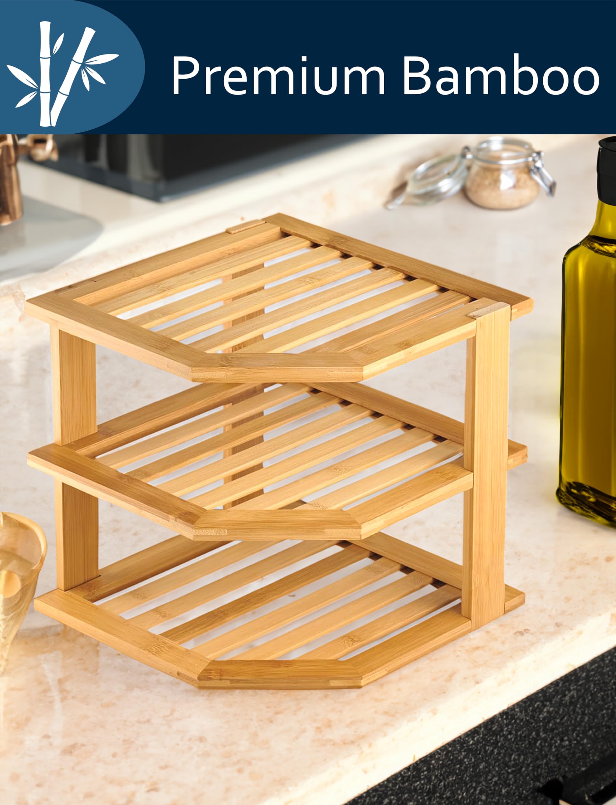 Étagères À Épices À 3 Niveaux, Réglable Organisateur De Cuisine Pour