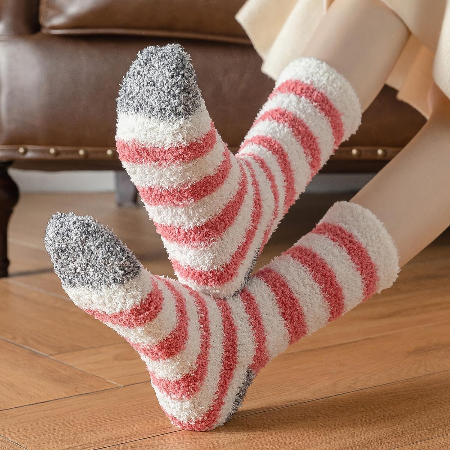 Passionbility Fuzzy Socks for Women - Fluffy Socks Womens, Women Slipper socks of Coral Fleece - Image 9