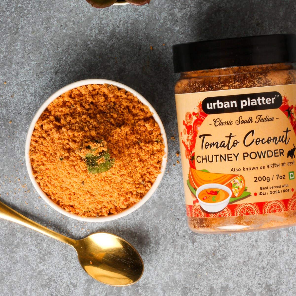 Urban Platter South Indian Style Instant Tomato Coconut Chutney Powder