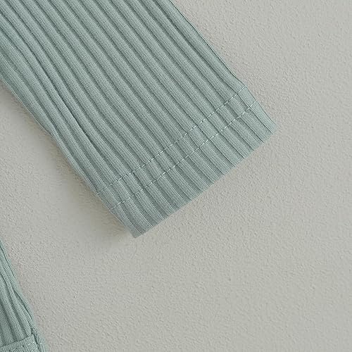 Miniatura 6 de Ropa de otoño e invierno para bebé recién nacida, mameluco con volantes, pantalones acampanados, diadema y pantalones acampanados, conjunto de