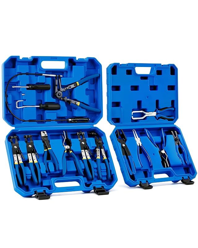 Kit de Alicates para Desconexão de Linhas de Combustível e Abraçadeiras Orion Motor Tech, 14 peças