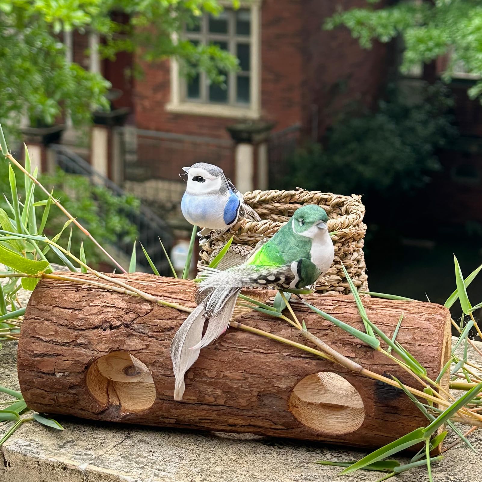 Kunstmatige Kardinaal Vogels 6 STKS Kerst Vogels Clip Op Boom Ornamenten Witte Veren Schuim Vogels Glitter Mini Vogels Diy Craft Voor Boom Bruiloft Huis Tuin Decoratie