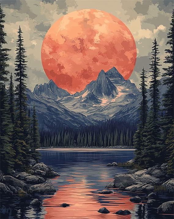 Oh Art! Malen Nach Zahlen Erwachsene Geralt-Saga - 40x50cm Leinwand Mit 3 Pinseln & Acrylfarben