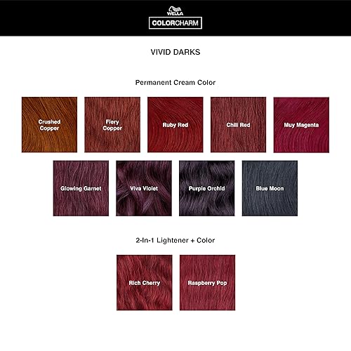 Vista 7 de COLORCHARM VIVID DARKS Permanent Cream Color Vibrant Hair Color for Naturally Dark Bases Lifts 3-4 Levels, No Bleach Needed Nourishing Lipids