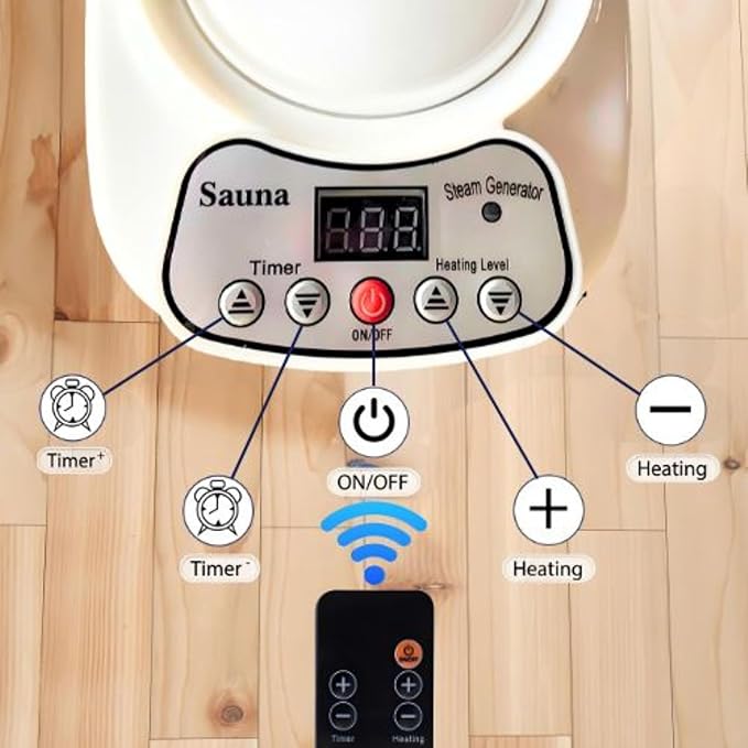 Generador de Vapor Sauna 3L 1000W Con Control Remoto miniatura 4
