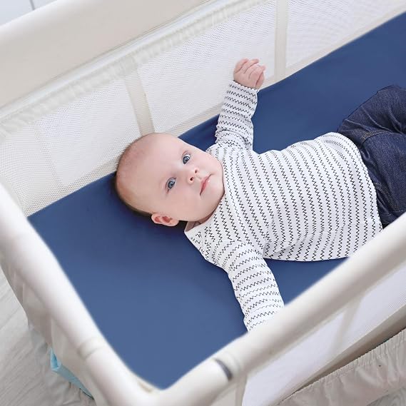 Roba - 0269 Matelas de Lit Voyage Bleu Fonce 120 x 60 cm