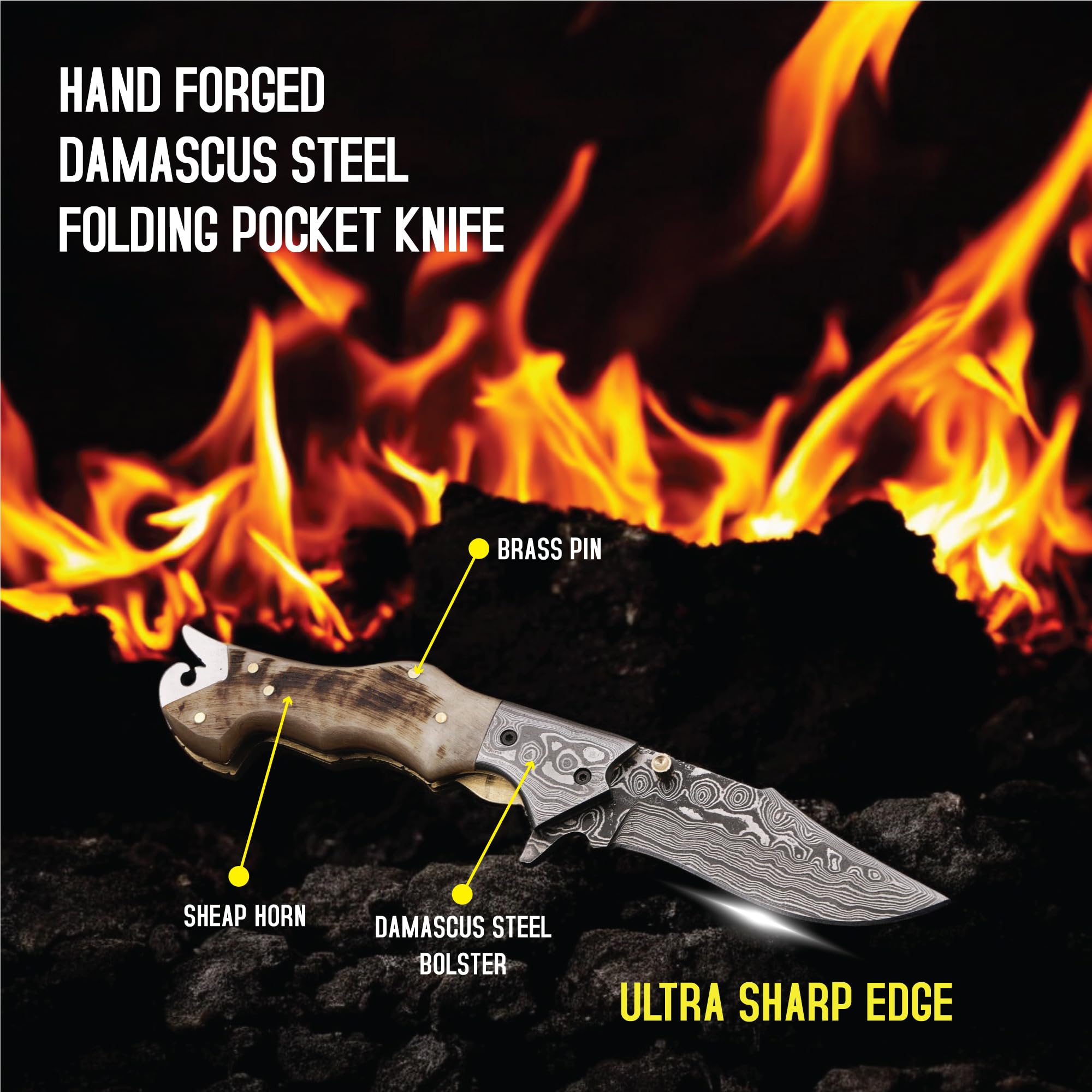 Tops Knives Tahoma Field Knife Single Edge Black Canvas Micarta Handles