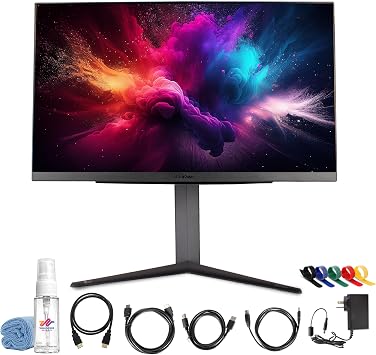 LG 27GR83Q-B Ultragear 27" QHD 25601440 Gaming Monitor | 240Hz IPS Display, 1ms Response, NVIDIA G-SYNC Compatible, AMD FreeSync, HDMI & DisplayPort + HDMI Cable + Screen Cleaning Kit + More
