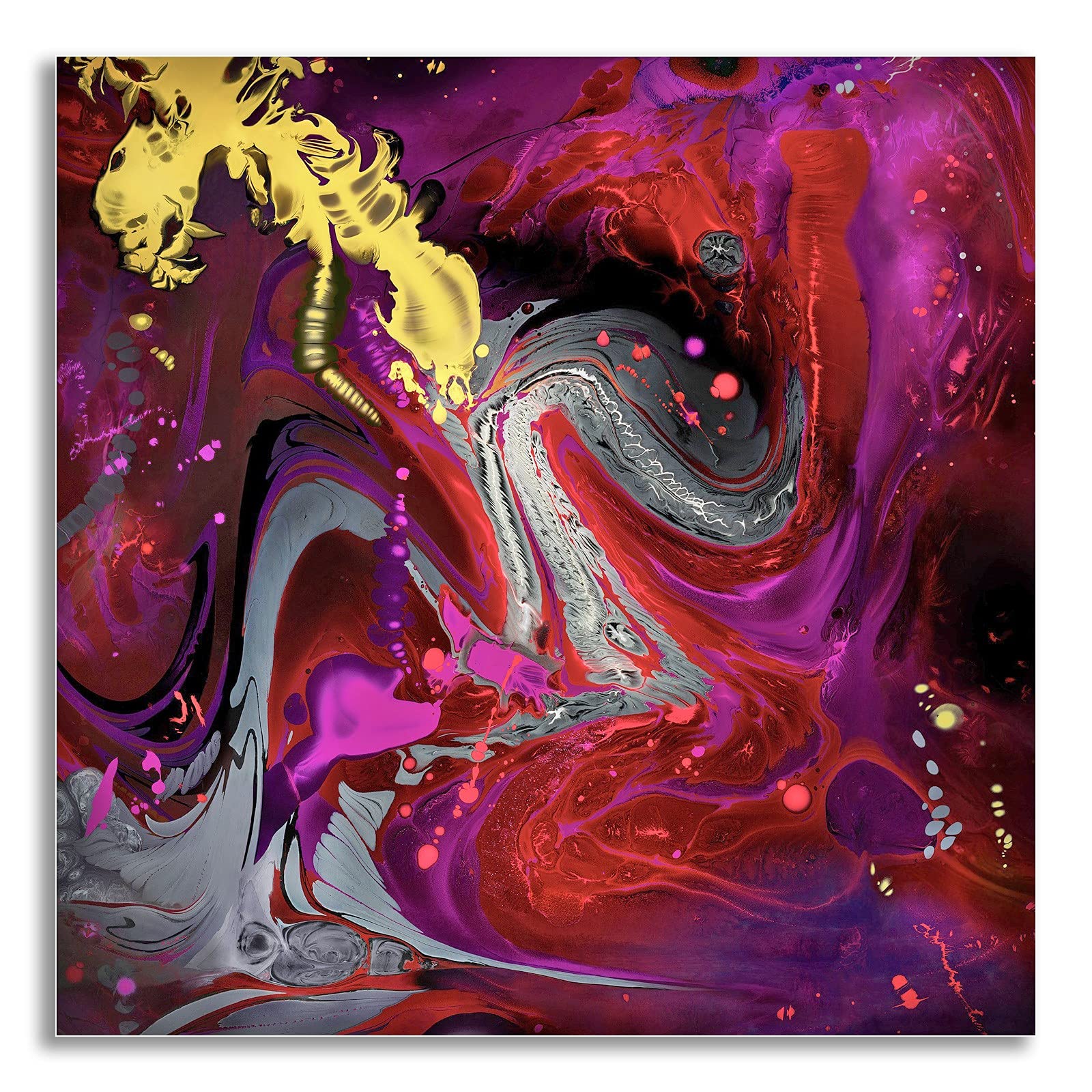 malmit Pouring Medium, Silikon Öl, Acryl Fluid für Fließtechniken von Acrylfarben (80 ml Silikon Öl)