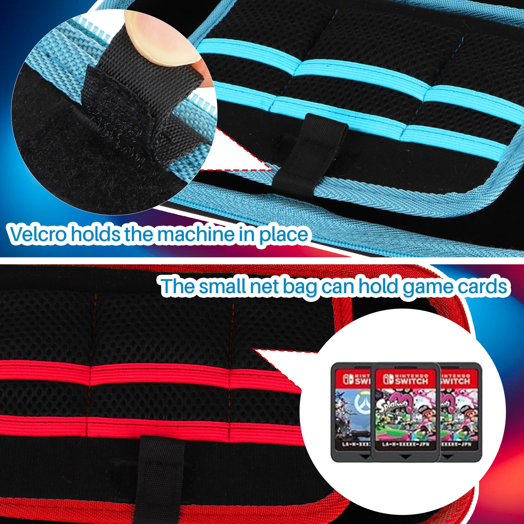 Lebakort Dur Étui Housse Cas Compatible avec Nintendo Switch 2 (Noir + Rouge)