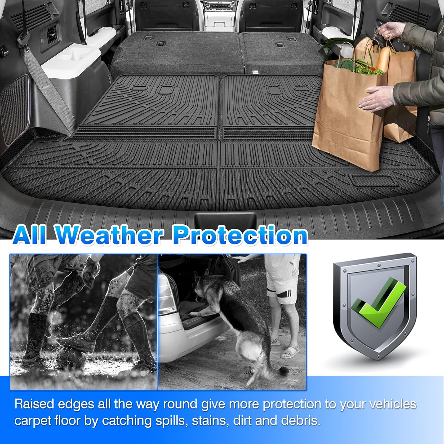 Cartist Floor Mats and Cargo Liner Fit for Hyundai Santa Fe 2024 2025 2026 (Fit Gas & Hybrid) All Weather Floor Mat Santa Fe Accessories Heavy Duty Carpet Protection - Image 7