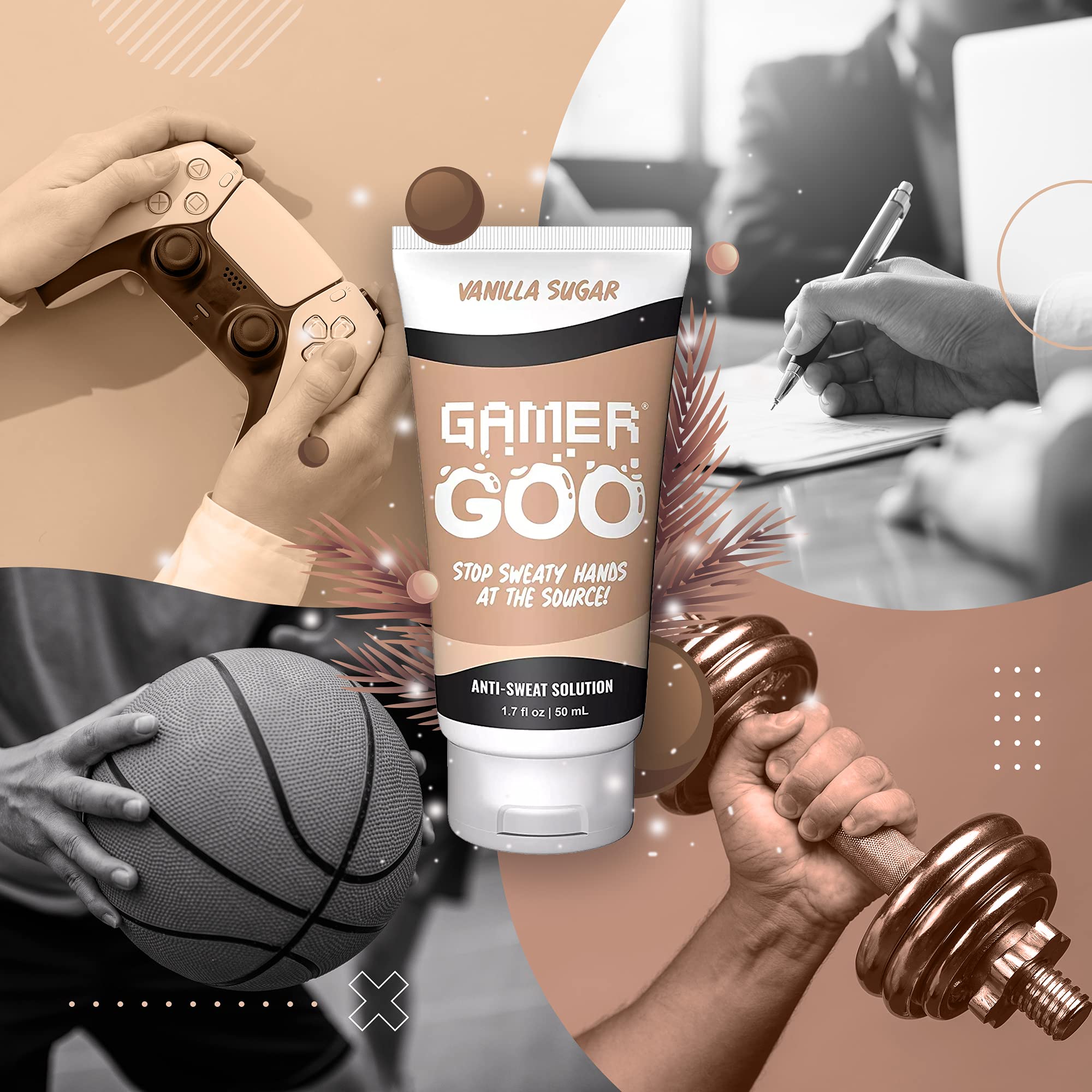 Gamer Goo Antiperspirant for Hands, NonSticky Drying Lotion for
