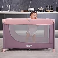 Vista 5 de Pamo Babe Colchón portátil para cuna de bebé, corrales