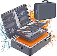 Vista 12 de DocSafe - Bolsa de documentos con cerradura, funda de almacenamiento de archivos de 3 capas ignífuga con cierre resistente al agua, bolsa