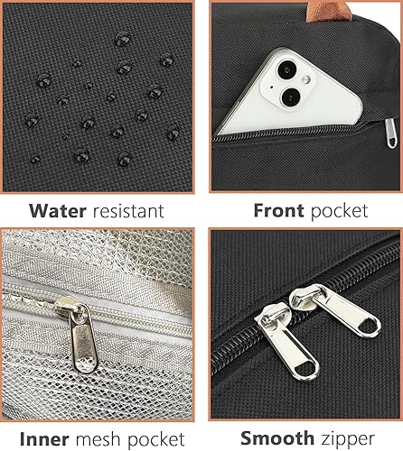 Miniatura 4 de Bolsa de almuerzo para niñas con aislamiento térmico para mujeres, lonchera congelable para la escuela con inicial negra A