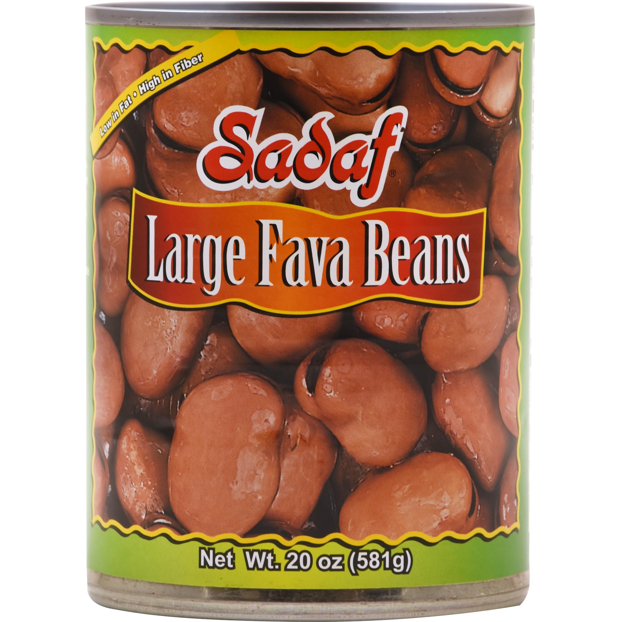 Sadaf Large Fava Beans - Fava Beans For Cooking And Food Enhancing - Mediterranean Cuisine - Kosher - 20 Oz Canned