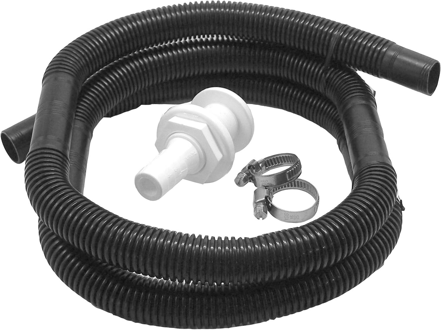 Rule 1100 GPH 27SA Electronic Sensing Bilge Pump-1100 & Shoreline Marine Bilge Pump Plumbing Kit |2 Stainless Steel Hose Clamps | Easy Installation | Heavy-Duty Marine Accessory