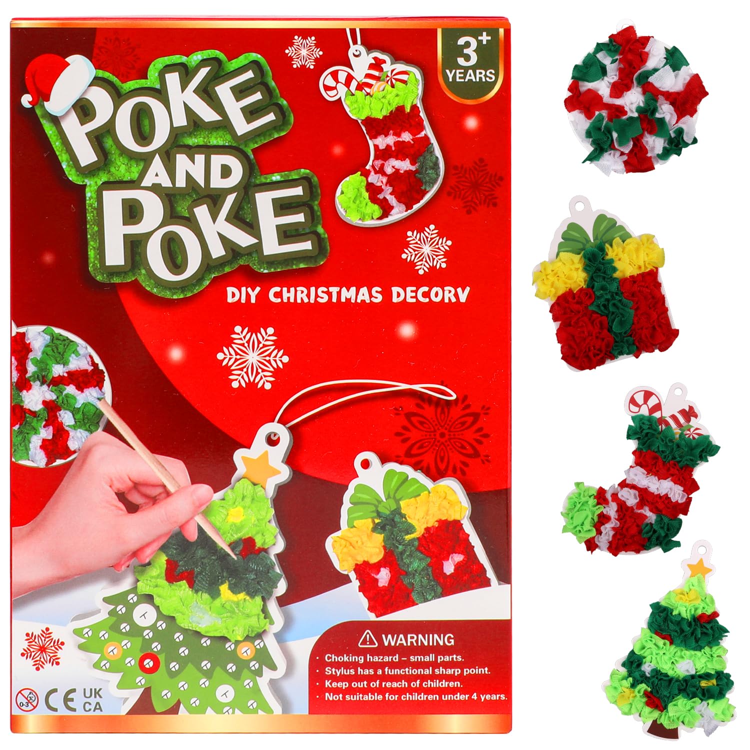 DERAYEE Christmas Poke Game, Magical Christmas Tree Stocking Candy Gift Decorations DIY Craft Kits for Kids and Adults