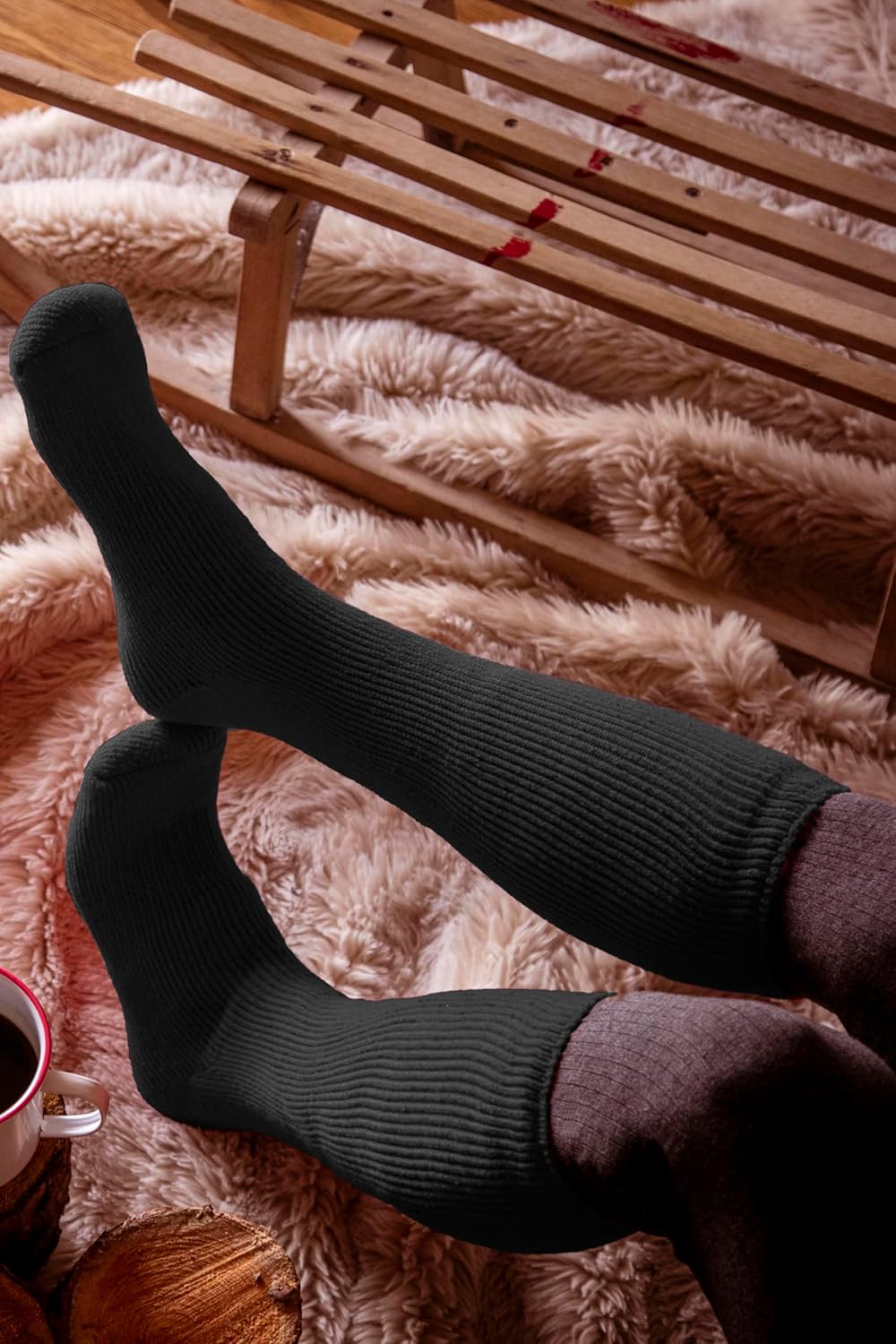 Heat Holders Men's No1 Thermal Socks Long Charcoal gray 7-12 Us