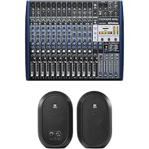 Audiosavings Bundle StudioLive SLM AR16C 16 Channel Mixer 18 Input USB Recording Interface Bundle with 104SET-BT Pair Compact Powered Active Studio Reference Monitors Bluetooth 2 Items
