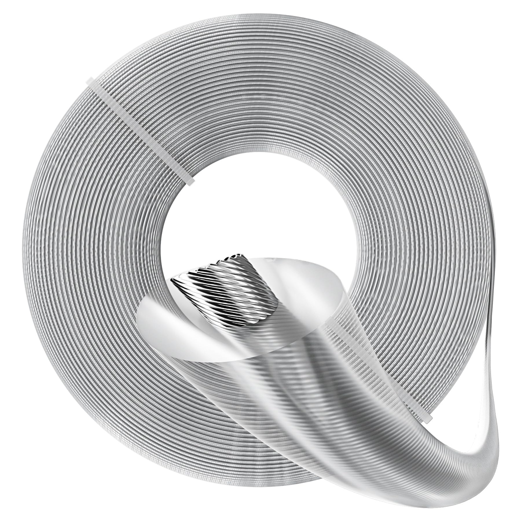 Forever Speed Hilo de Desbrozadora 2.4mm x 50m, Acero Universal Reforzado, Resistente al Desgaste Recycled Claim Standard 100